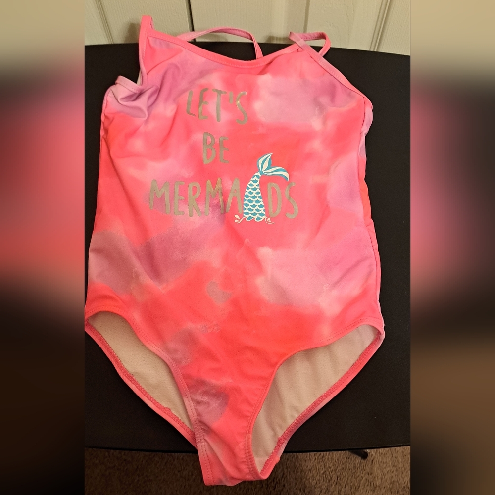 Girl's "Let's Be a Mermaid" Swimsuit good preloved condition